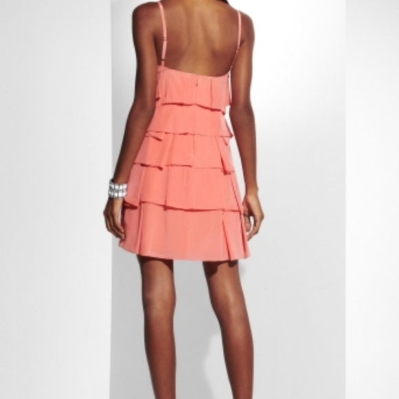 BCBG tiered coral dress - Picture 2 of 9